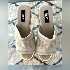 DKNY slide wedge sandals